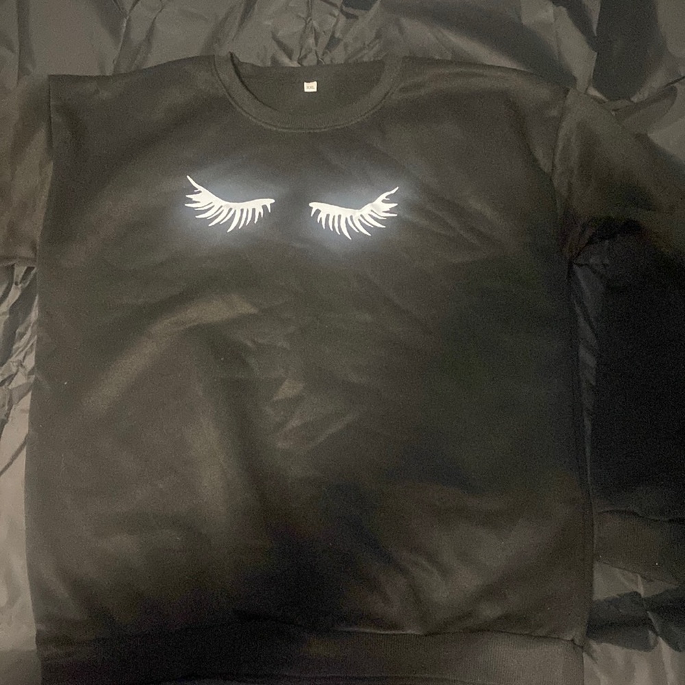 Eyelash crewneck sweatshirt